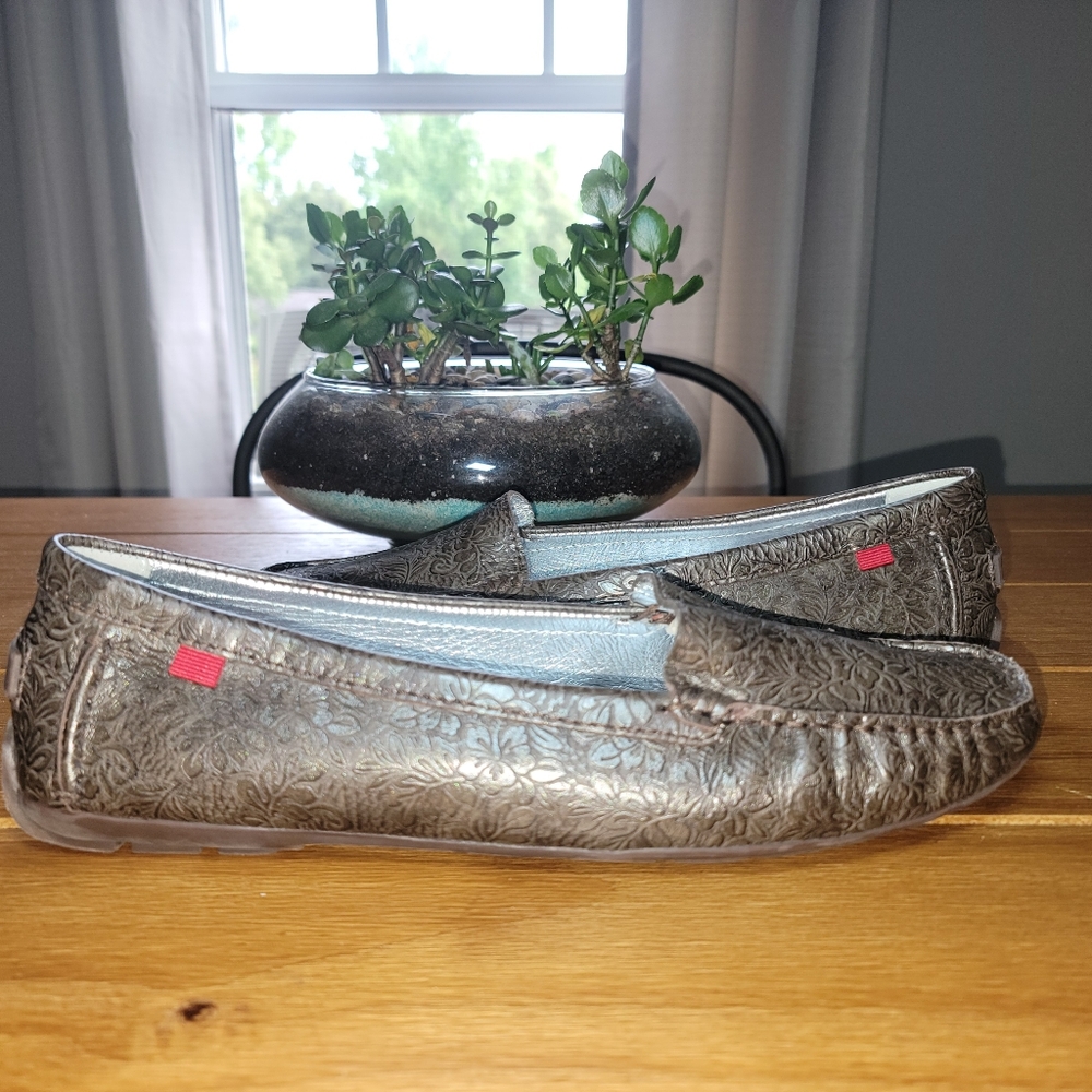 Marc Joseph "Manhasset" Embossed‎ Leather Loafers - Size 11